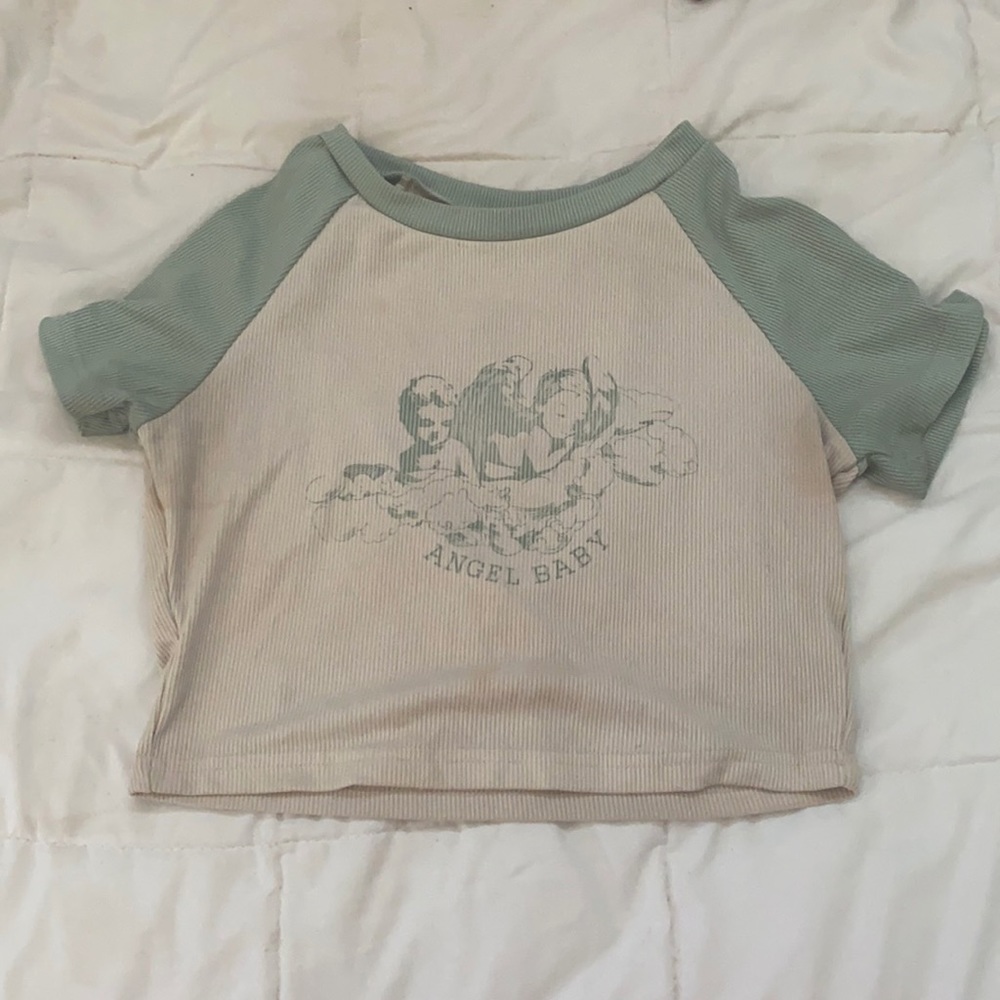 SHEIN angel baby crop top